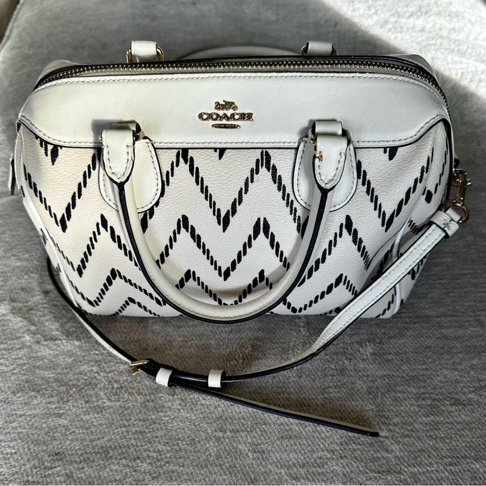 Coach Mini Bennett Chevron Satchel Crossbody F49055